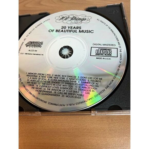 20 Years of Beautiful Music - Music CD - 101 Strings - 1990 Alshire Intl - Picture 7 of 7